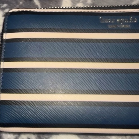 Kate Spade Navy and White Striped Wallet - Picture 1 of 2